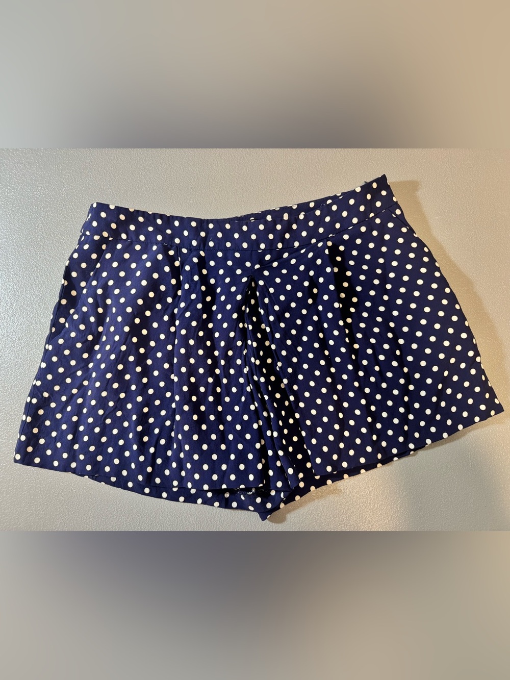 Zara Navy & White Polka Dot Dress Shorts Size M